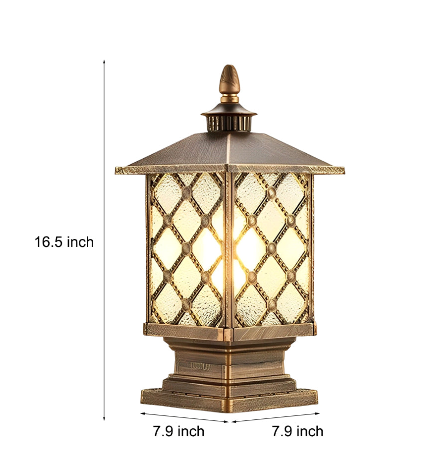 Dimensional specifications diagram of a street light pole
