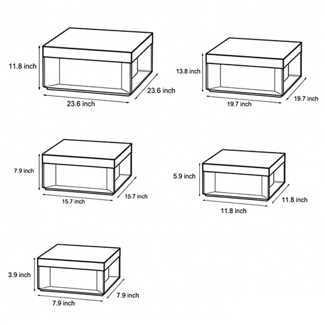 Five specifications of square solar deck lights Product size chart