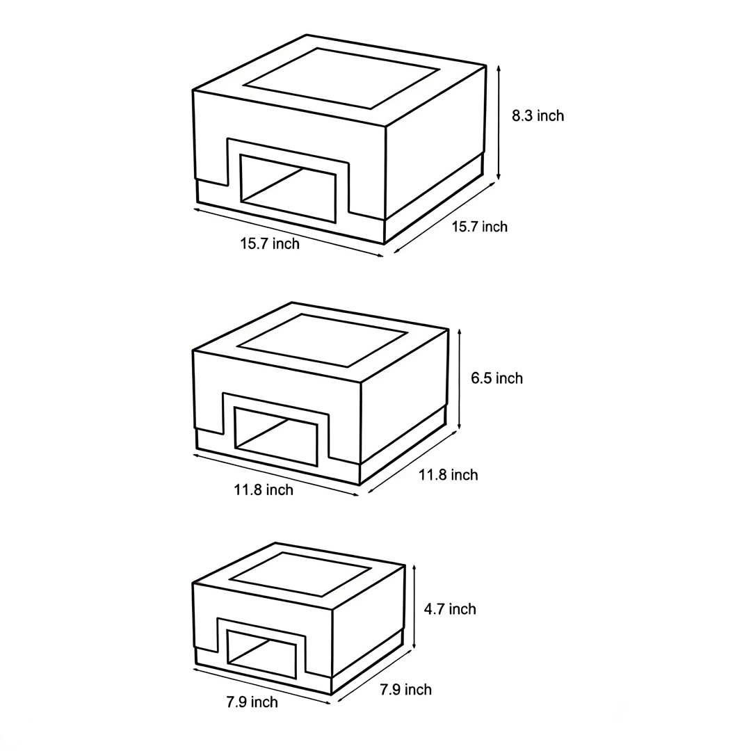 Product dimensions of two specifications of front lawn lights