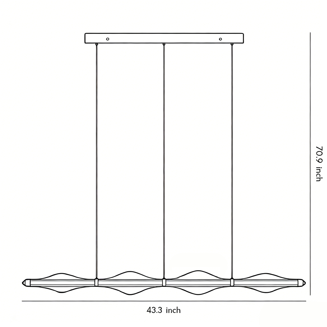 crystal pendant lights for kitchen island product dimensions chart 43.3inch*70.9inch