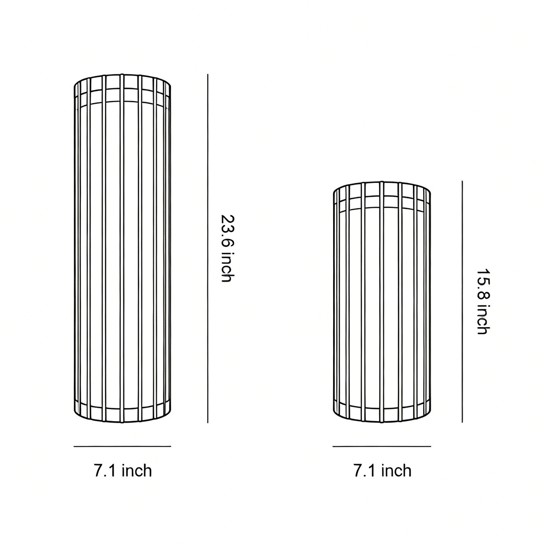 Product size drawings of two specifications of linear wall light