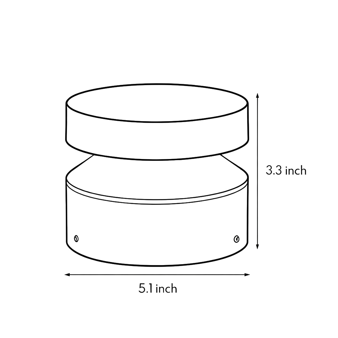 Product size chart of 110v landscape lights 3.3inch*5.1inch