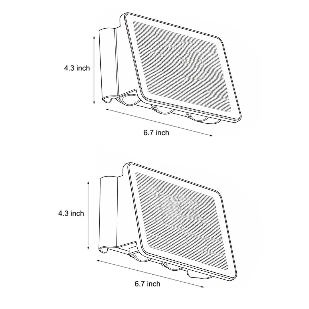 Dimensional drawings for two specifications of wall sconce up and down lights