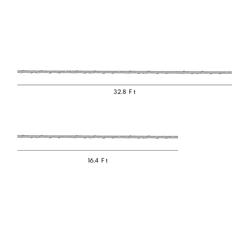 Two lengths of hemp rope light.