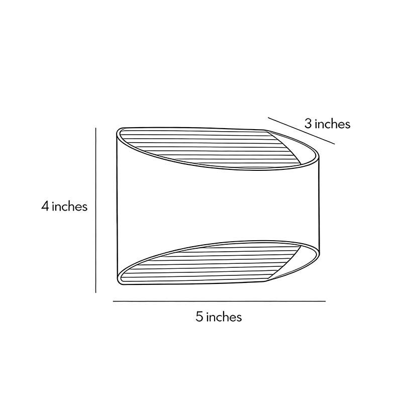 Dimensional drawing of the up and down wall sconce lighting product 3inch*4inch*5inch.