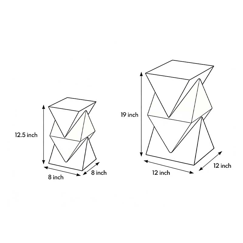 Product specification diagram for a special shaped pillar light.