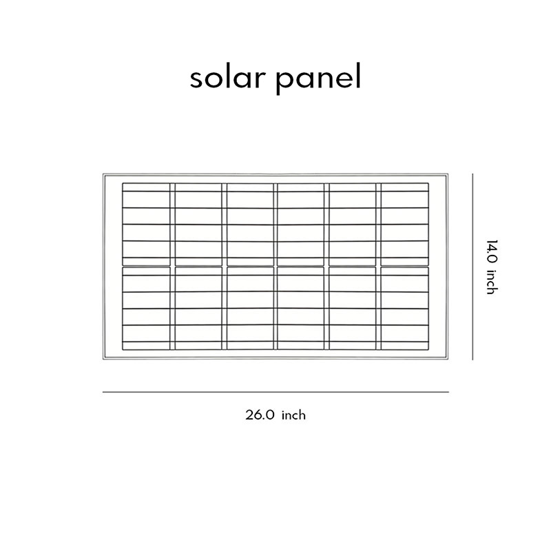 Solar panels for waterproof led light strips 26inch * 12inch,