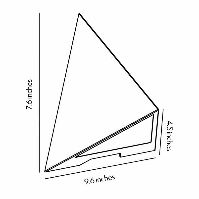Product dimension diagram for the outdoor LED wall sconce 9.6inch by 7.6inch by 4.5inch.